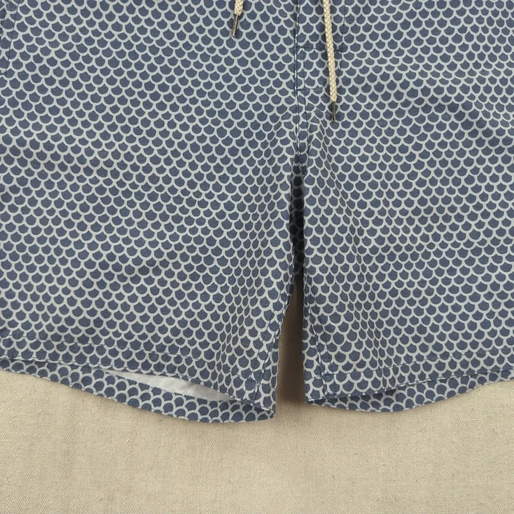 Faherty Shorts Mens 32 Blue Hybrid Drawstring Swimming Casual